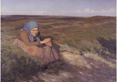 En gammel kone på heden, 1904 Knud Larsen